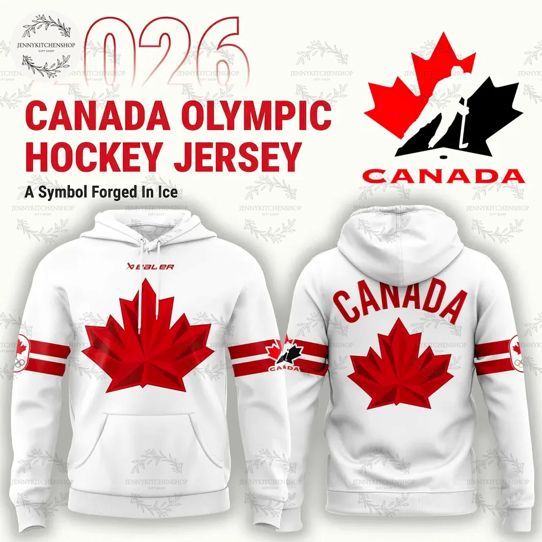 Hockey Canada 2026 Olympic White Hoodie Hockey Canada 2026 Olympic White Hoodie