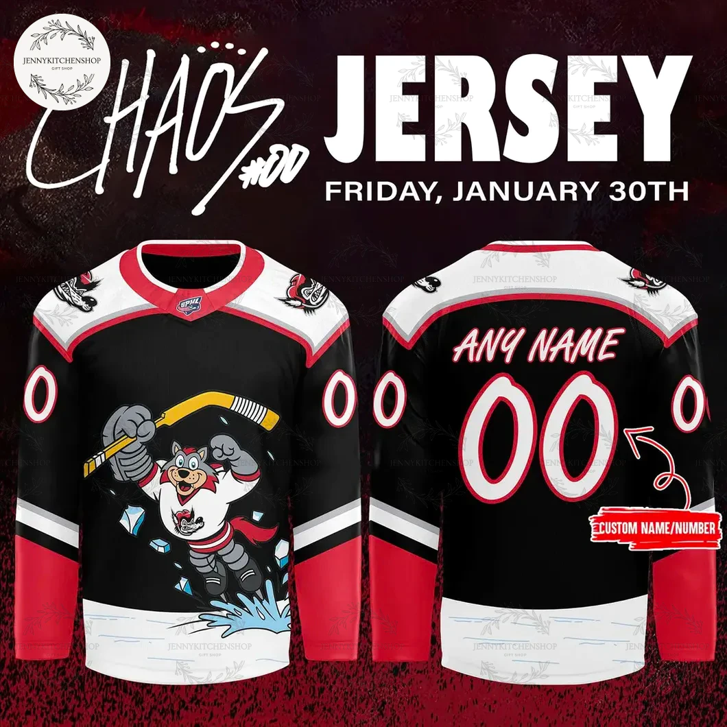 Huntsville Havoc Chaos Birthday Party 2025 Hockey Jersey