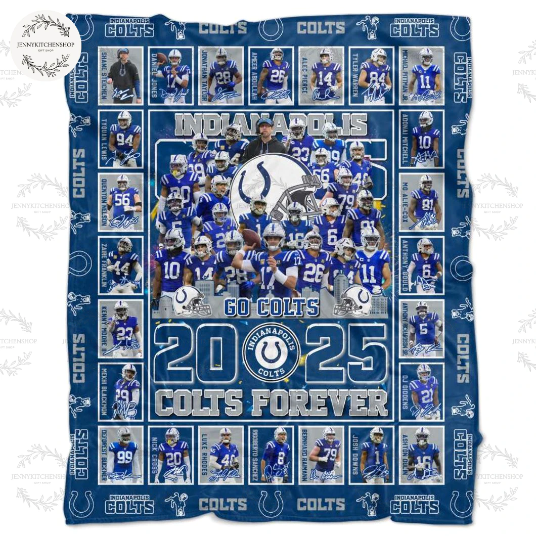 Indianapolis Colts 2025 Go Colts Forever Fleece Blanket
