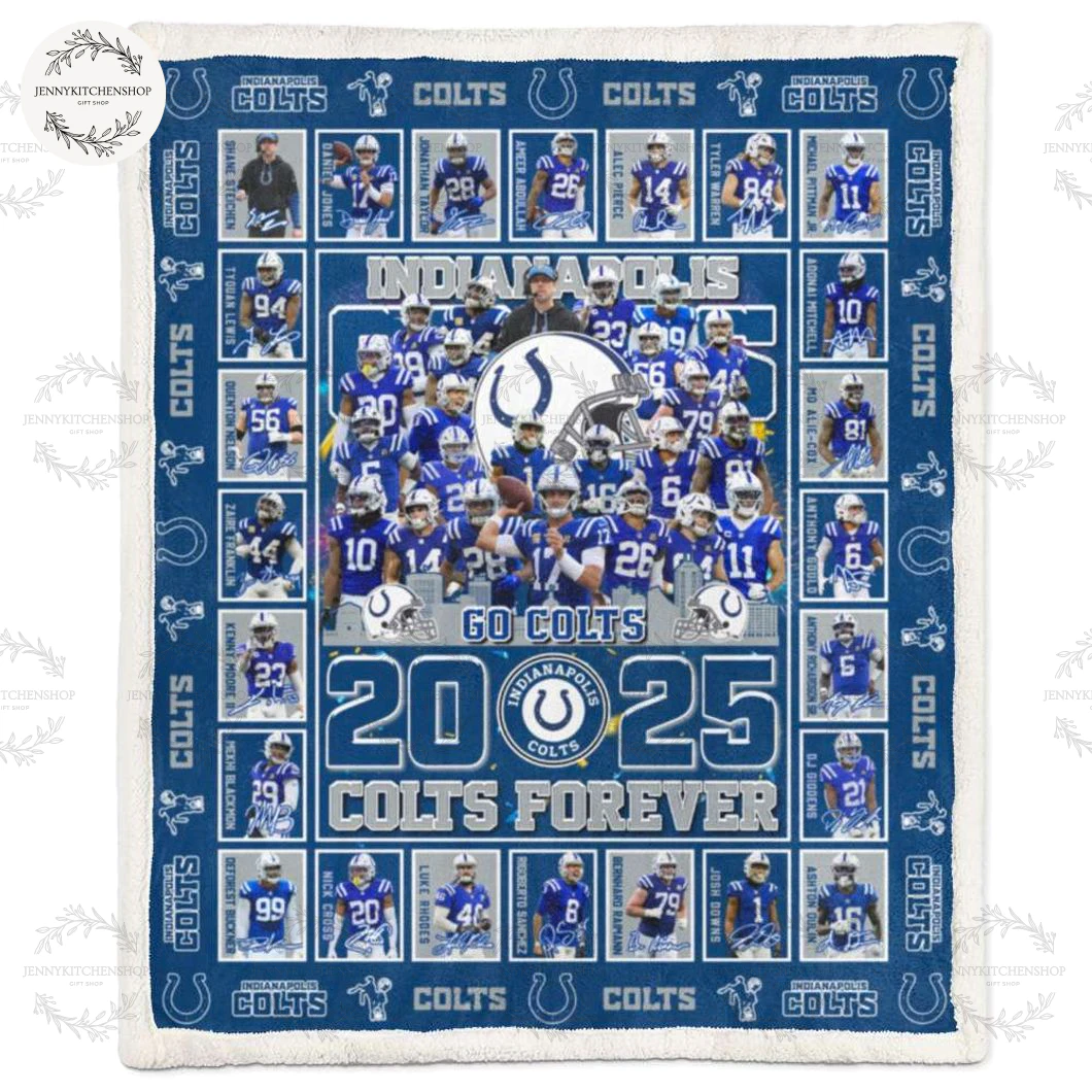 Indianapolis Colts 2025 Go Colts Forever Fleece Blanket