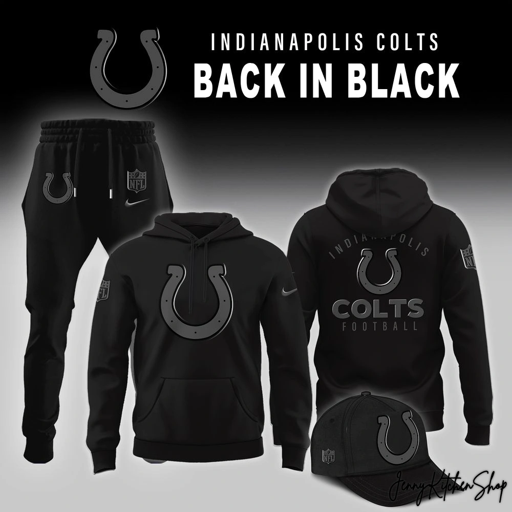 Indianapolis Colts Back In Black 2025 Limited Collection Hoodie