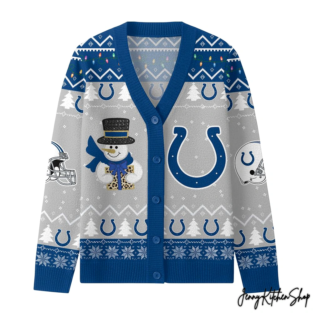 Indianapolis Colts Christmas Cozy Cardigan Sweater
