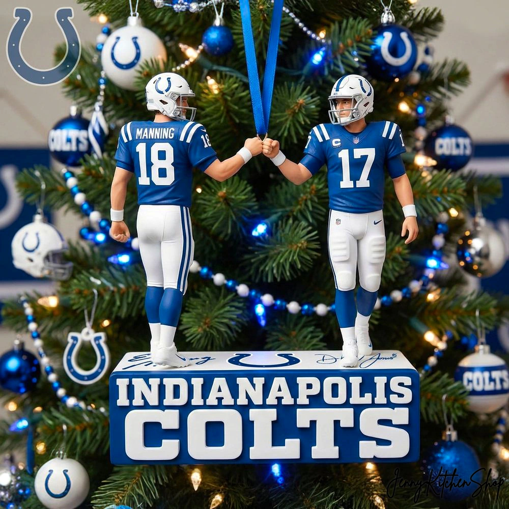 Indianapolis Colts Football Holiday Keepsake Celebrating Ornament
