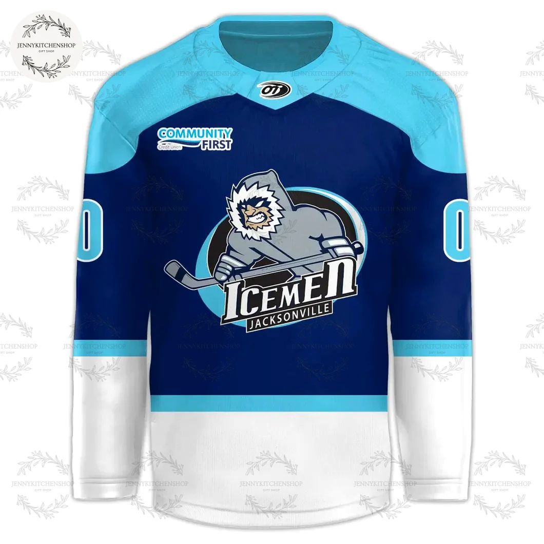 Jacksonville Icemen Hockey 2025 Opening Night Threads Hockey Jersey
