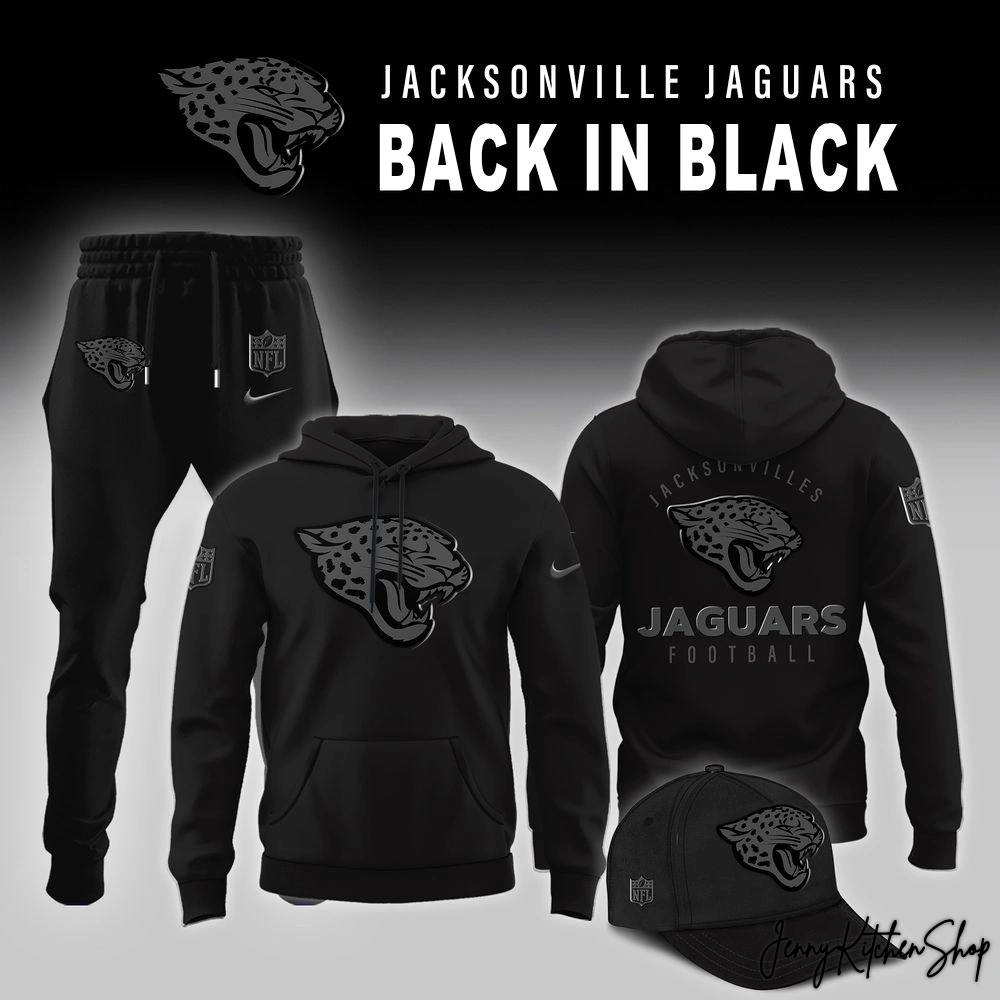 Jacksonville Jaguars Back In Black 2025 Limited Collection Hoodie