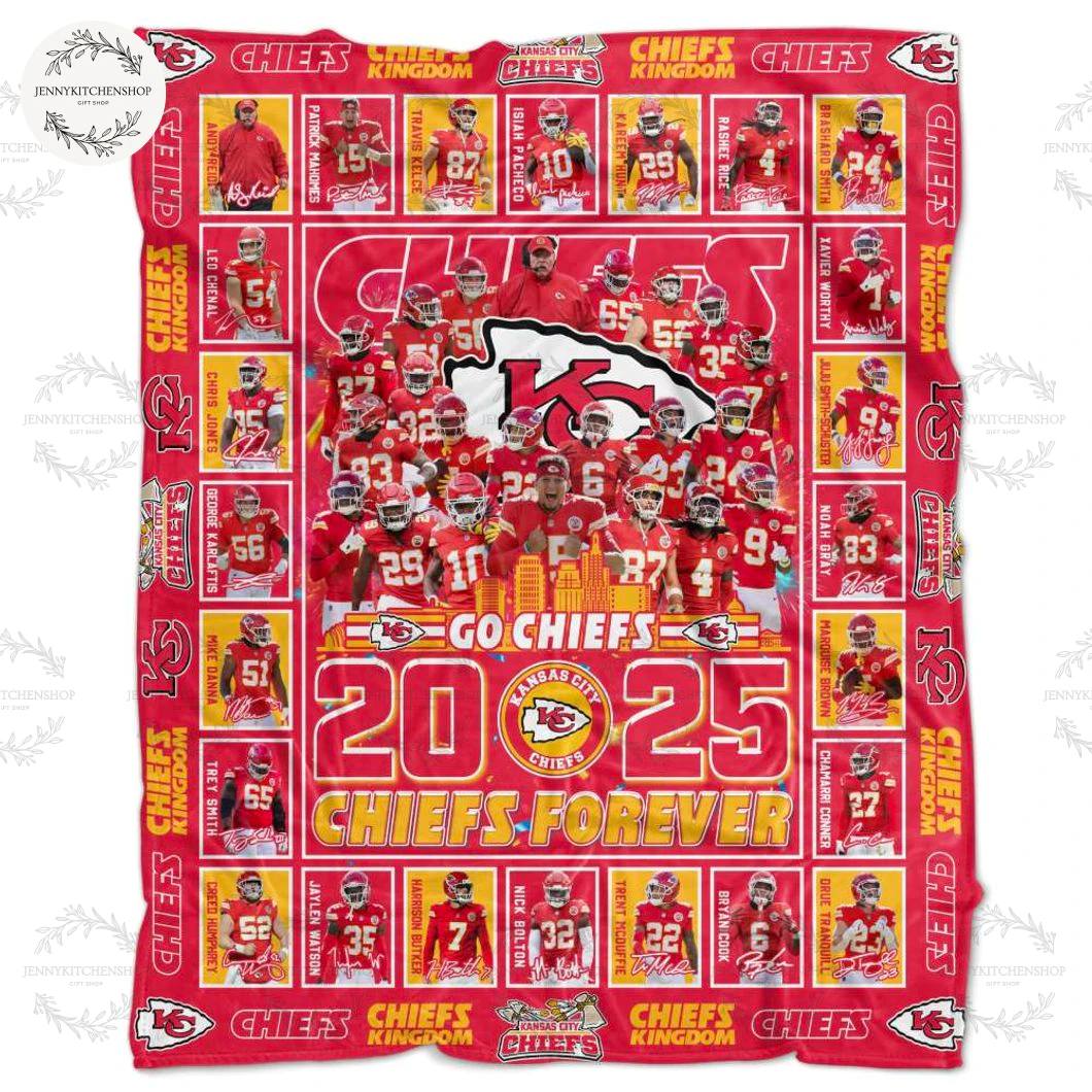 Kansas City Chiefs 2025 Go Chiefs Forever Limited Fleece Blanket Kansas City Chiefs 2025 Go Chiefs Forever Limited Fleece Blanket