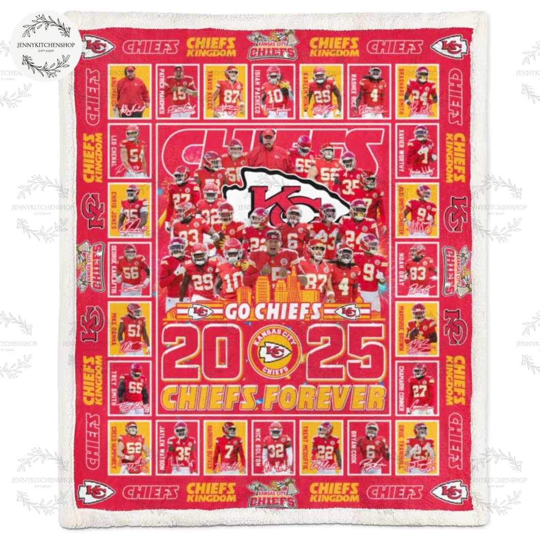 Kansas City Chiefs 2025 Go Chiefs Forever Limited Fleece Blanket