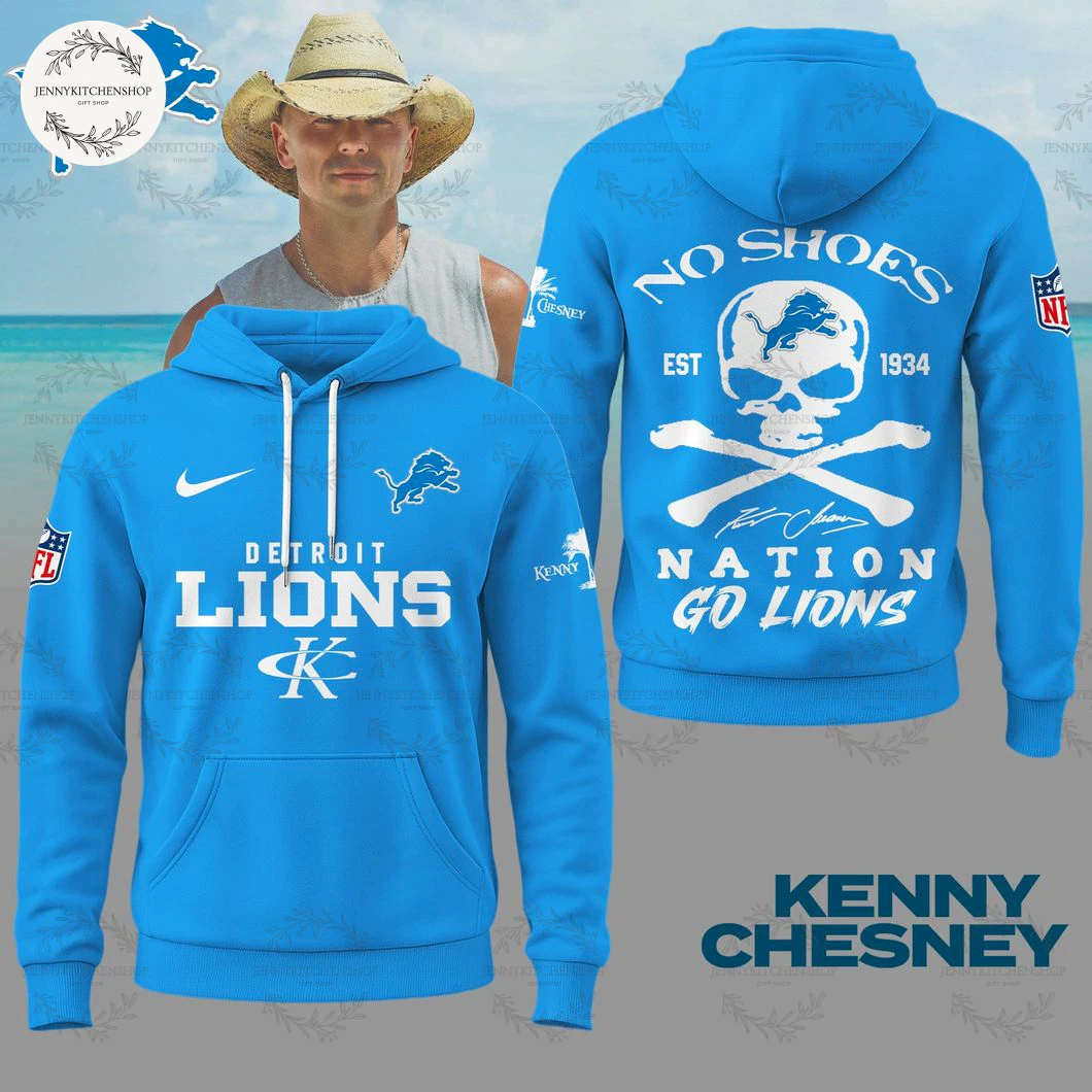 Kenny Chesney x Detroit Lions No Shoes Nation 2025 Go Lions T-Shirt