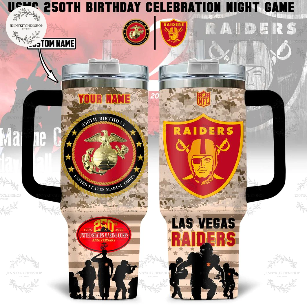 Las Vegas Raiders 250th USMC Limited Tumbler