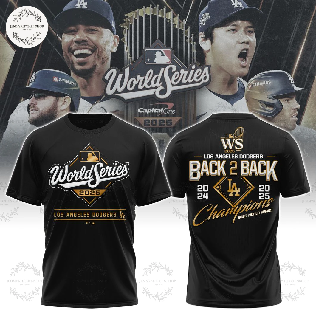 Los Angeles Dodgers Back 2 Back Champions 2025 World Series Limited Hoodie, Zip Hoodie, Cap