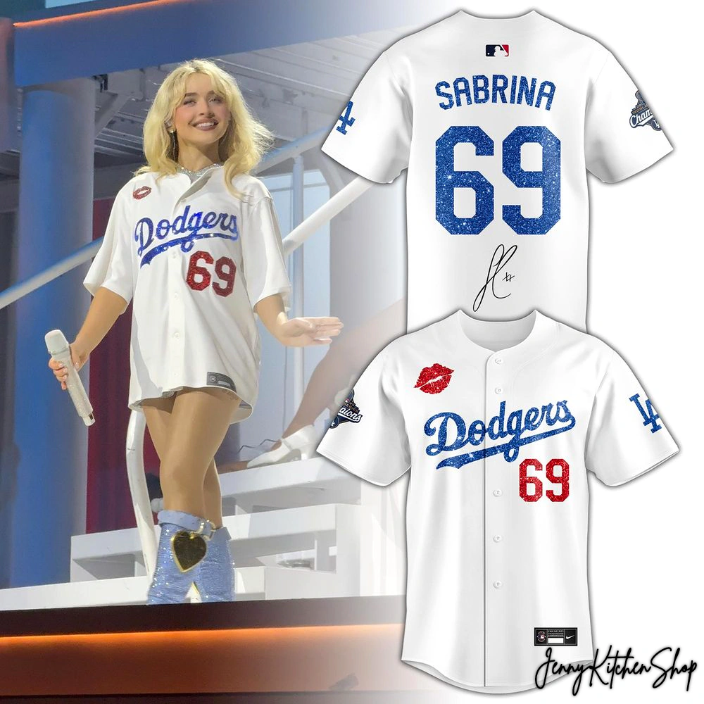 Los Angeles Dodgers x Sabrina Carpenter 69 Baseball Jersey