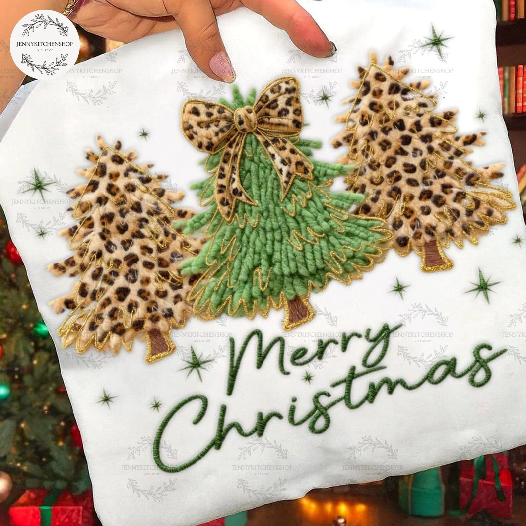 Merry Christmas Cute Bow Tree T-Shirt