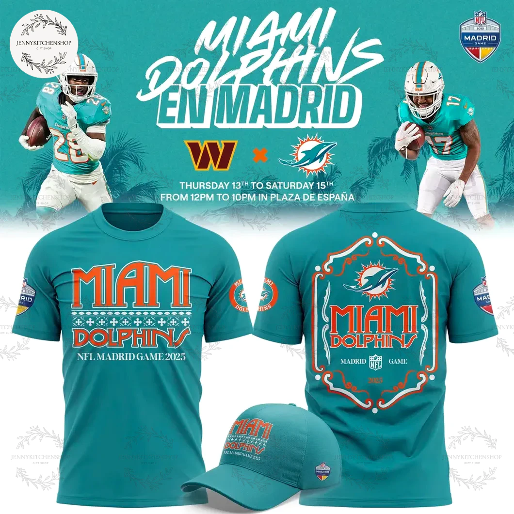 Miami Dolphins 2025 NFL Madrid Game Limited Edition T-Shirt