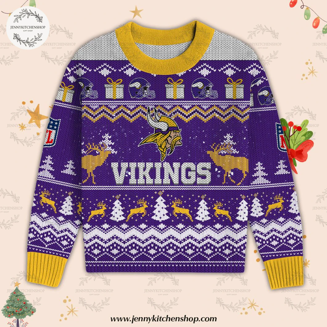Minnesota Vikings Christmas New 2025 Ugly Sweater, Shorts