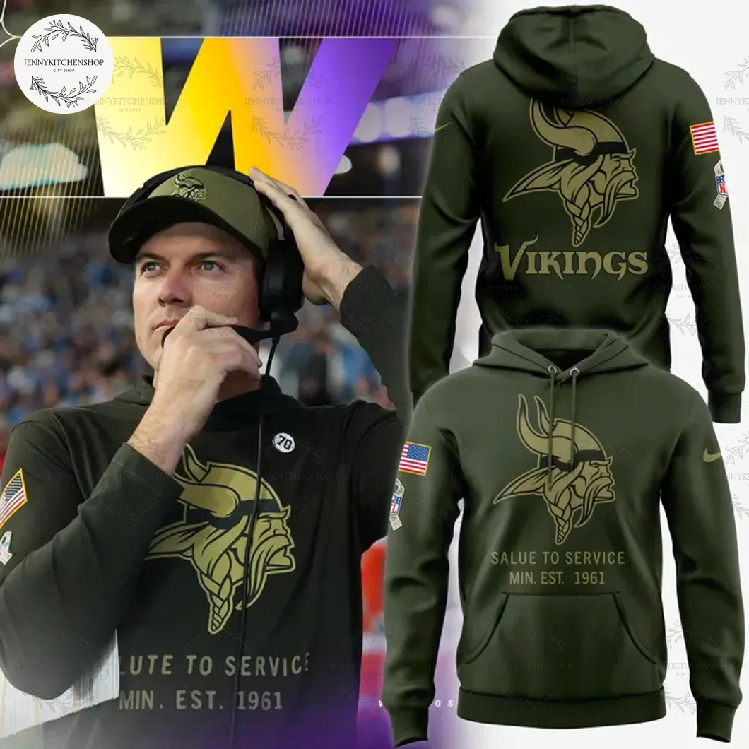 Minnesota Vikings Salute to Service 2025 Hoodie