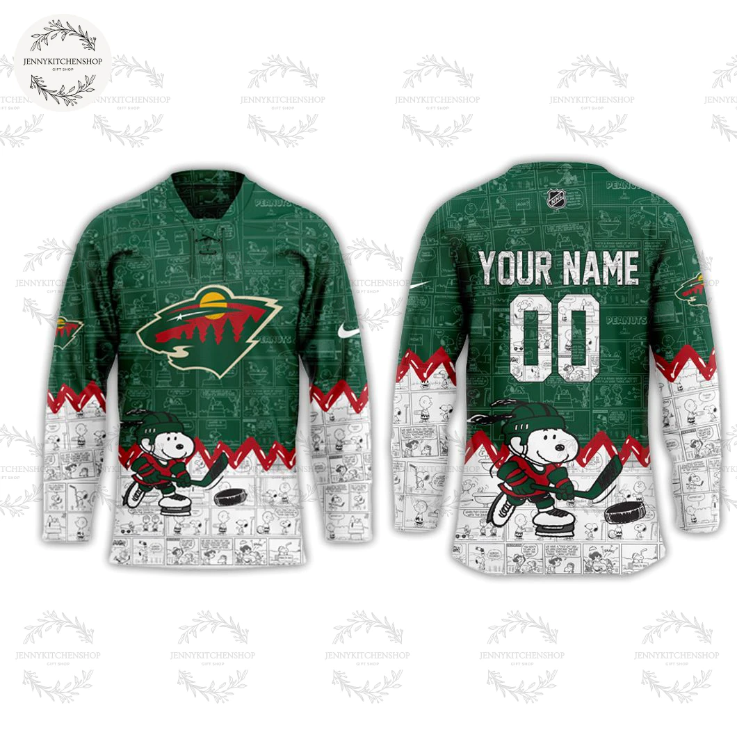 Minnesota Wild 2025 Peanuts Christmas New Hockey Jersey