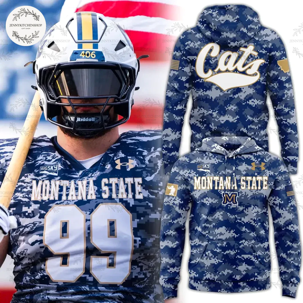 Montana State Football 2025 Military Appreciation Uniform Collection Hoodie