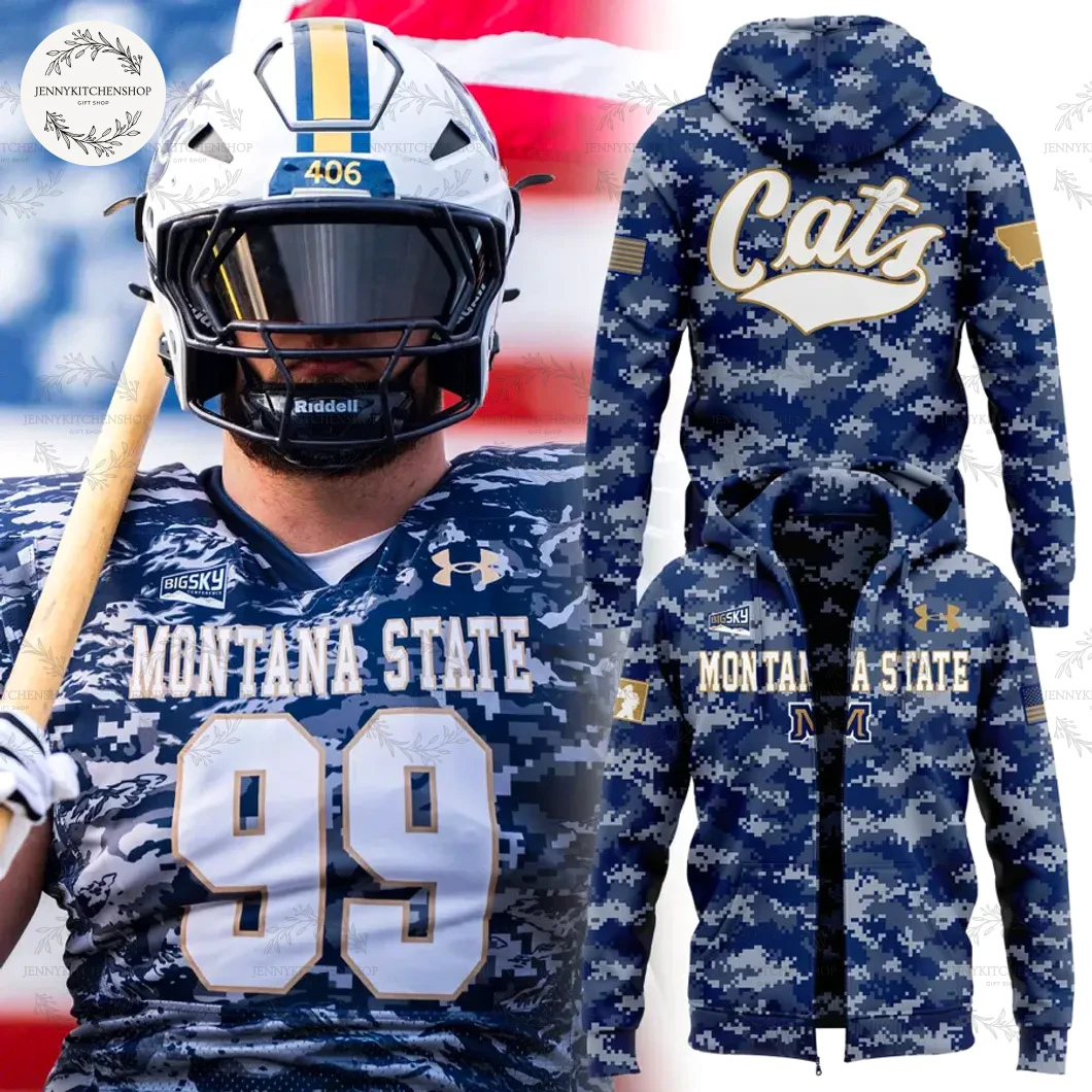 Montana State Football 2025 Military Appreciation Uniform Collection Hoodie