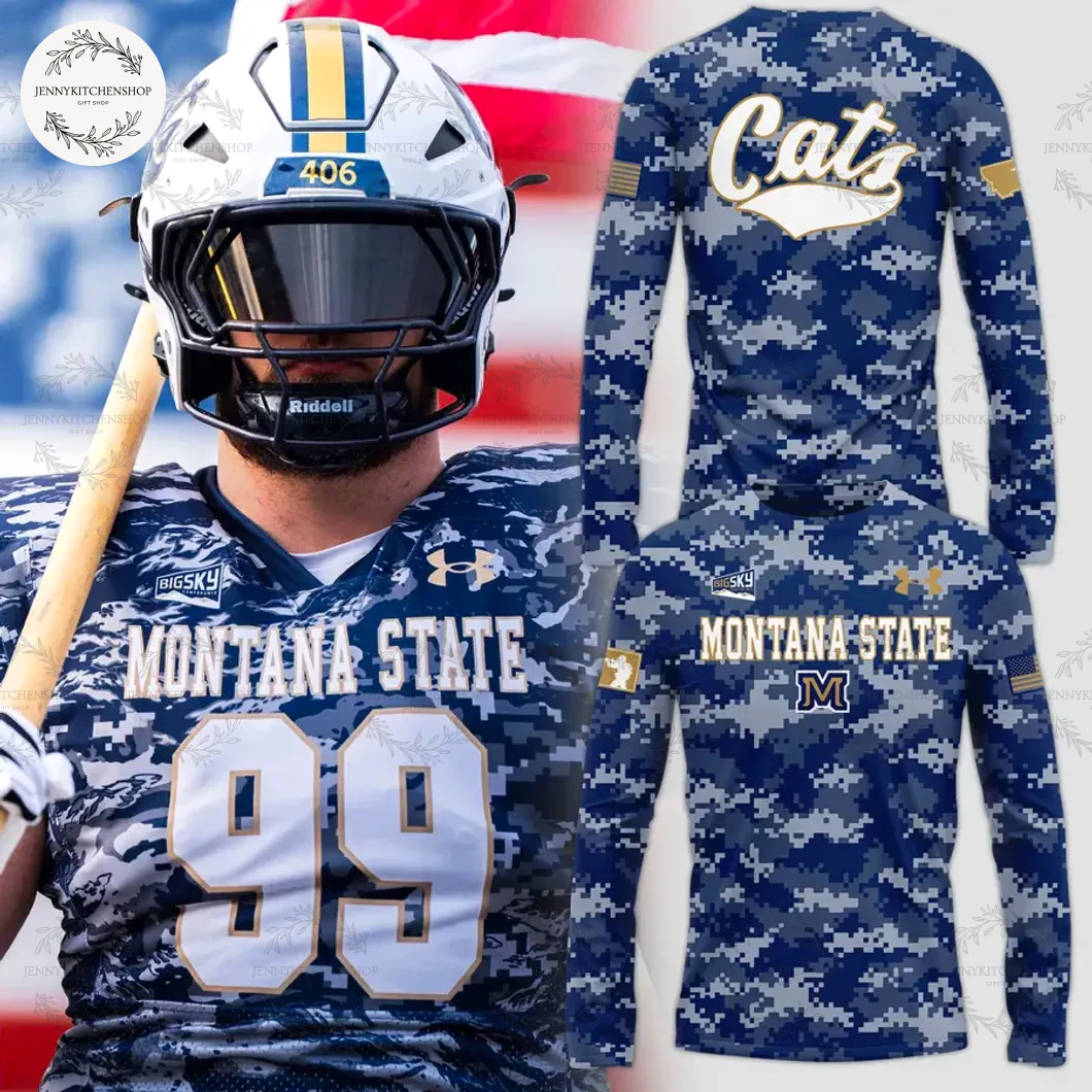 Montana State Football 2025 Salute to Service Limited T-Shirt