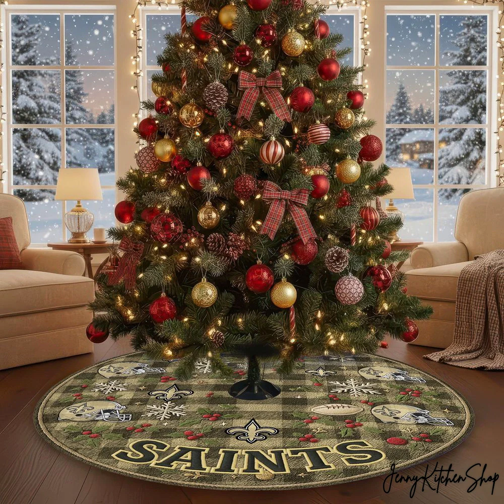 New Orleans Saints Christmas Tree Skirt