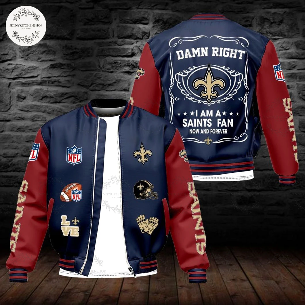 New Orleans Saints Damn Right Bomber Jacket