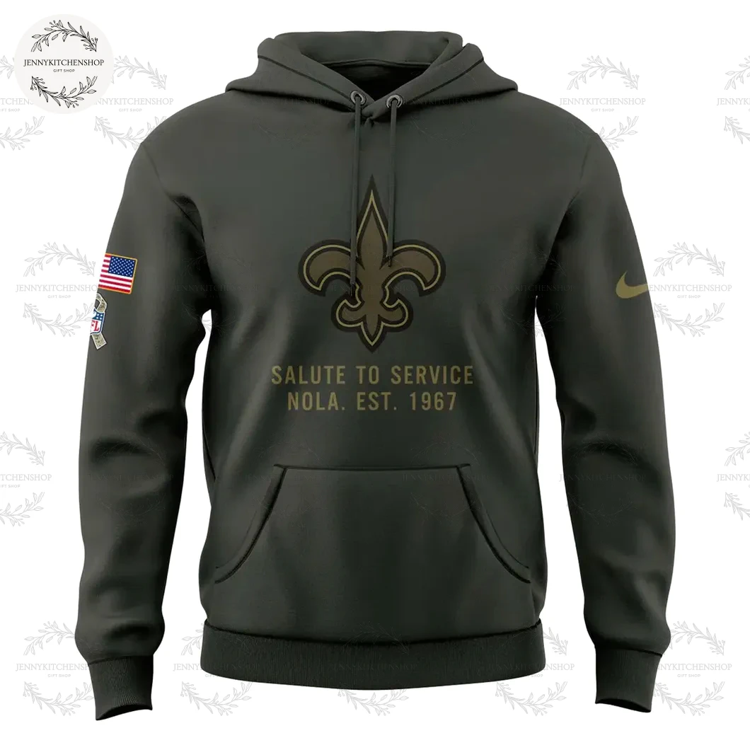 New Orleans Saints x Coach Kellen Moore 2025 Salute to Service Hoodie