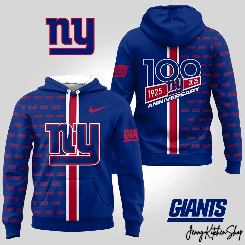 New York Giants 100th Anniversary 1925-2025 Hoodie