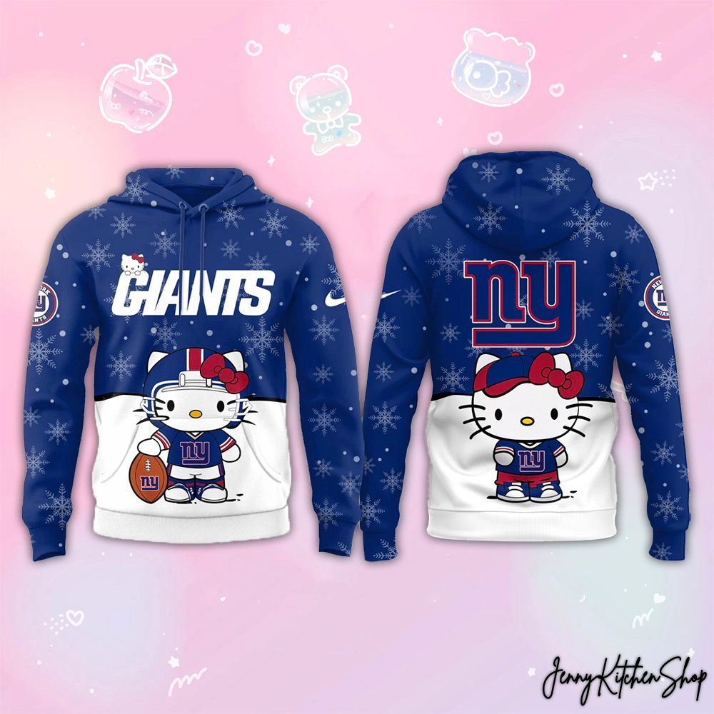 New York Giants x Hello Kitty Snow Christmas Hoodie
