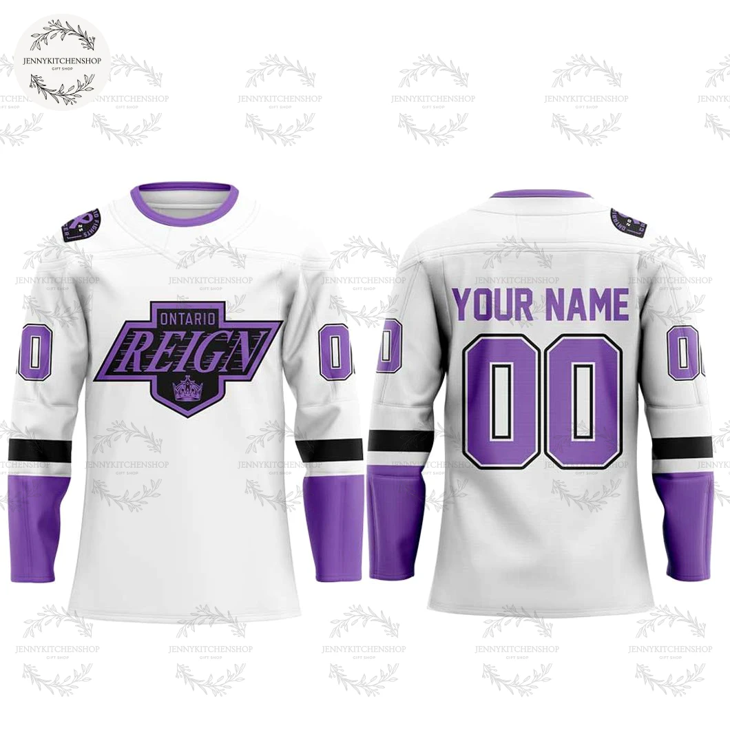 Ontario Reign 2025 Fights Cancer Uniform Hockey Jersey
