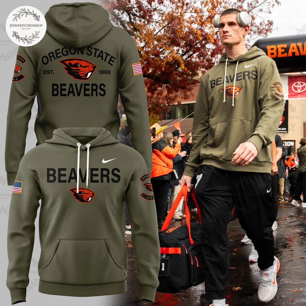 Oregon State Football Salute to Service 2025 Hoodie