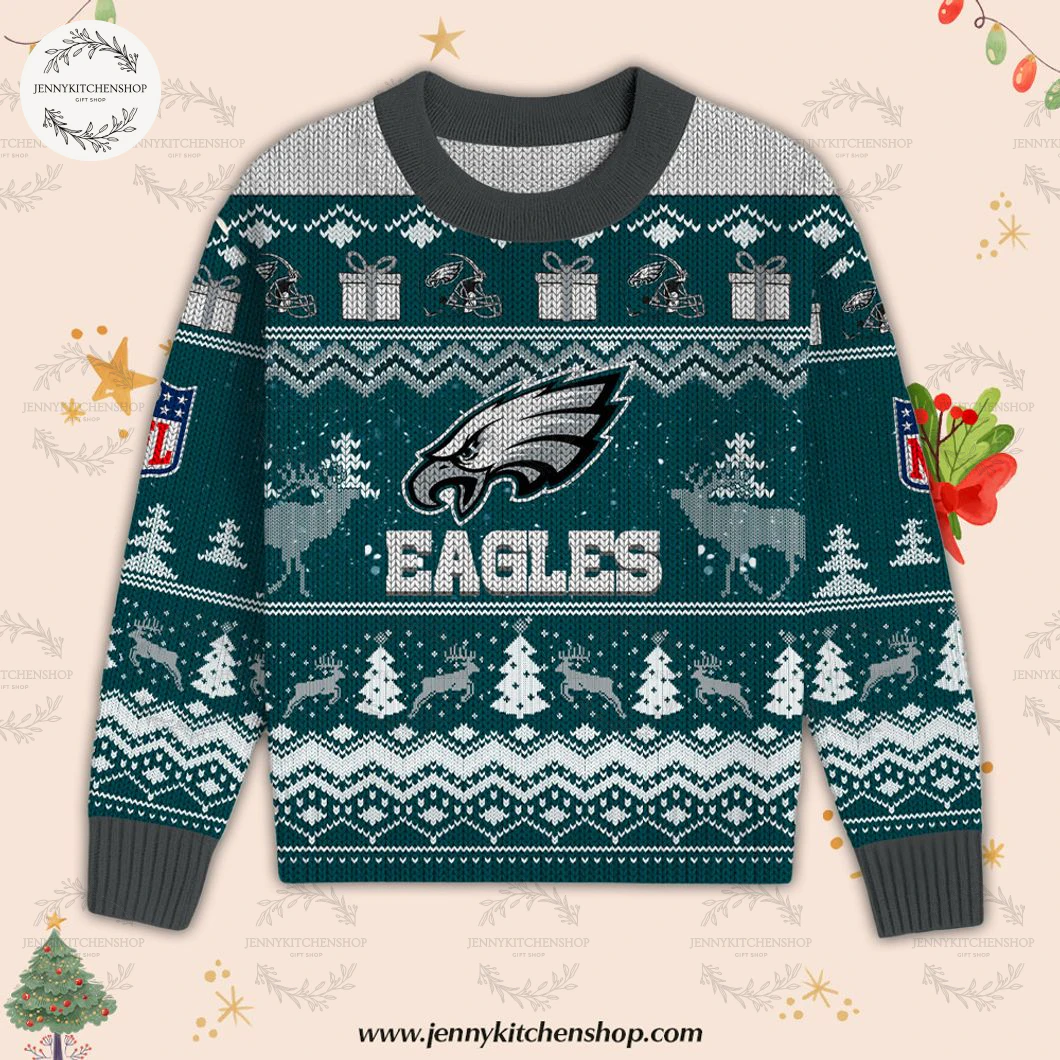 Philadelphia Eagles Fans NFL Christmas Ugly Sweater, Short