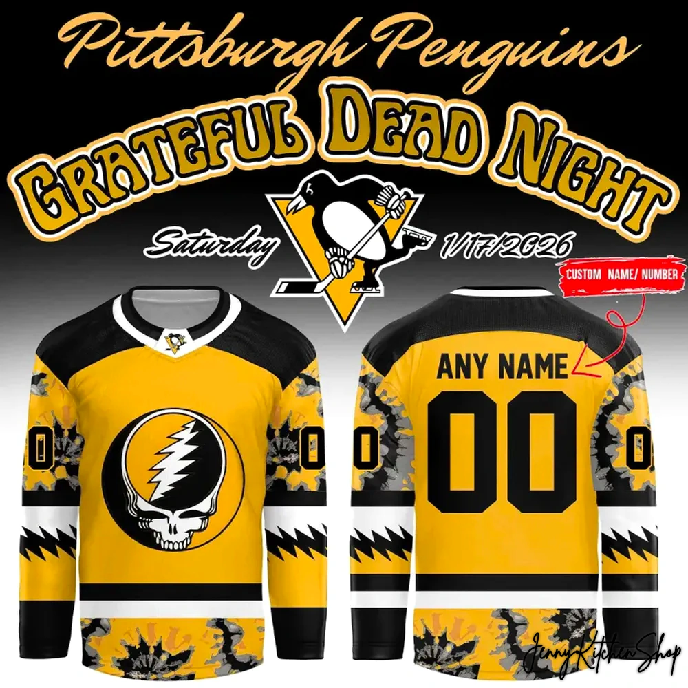 Pittsburgh Penguins 2026 Grateful Dead Limited Hockey Jersey Pittsburgh Penguins 2026 Grateful Dead Limited Hockey Jersey