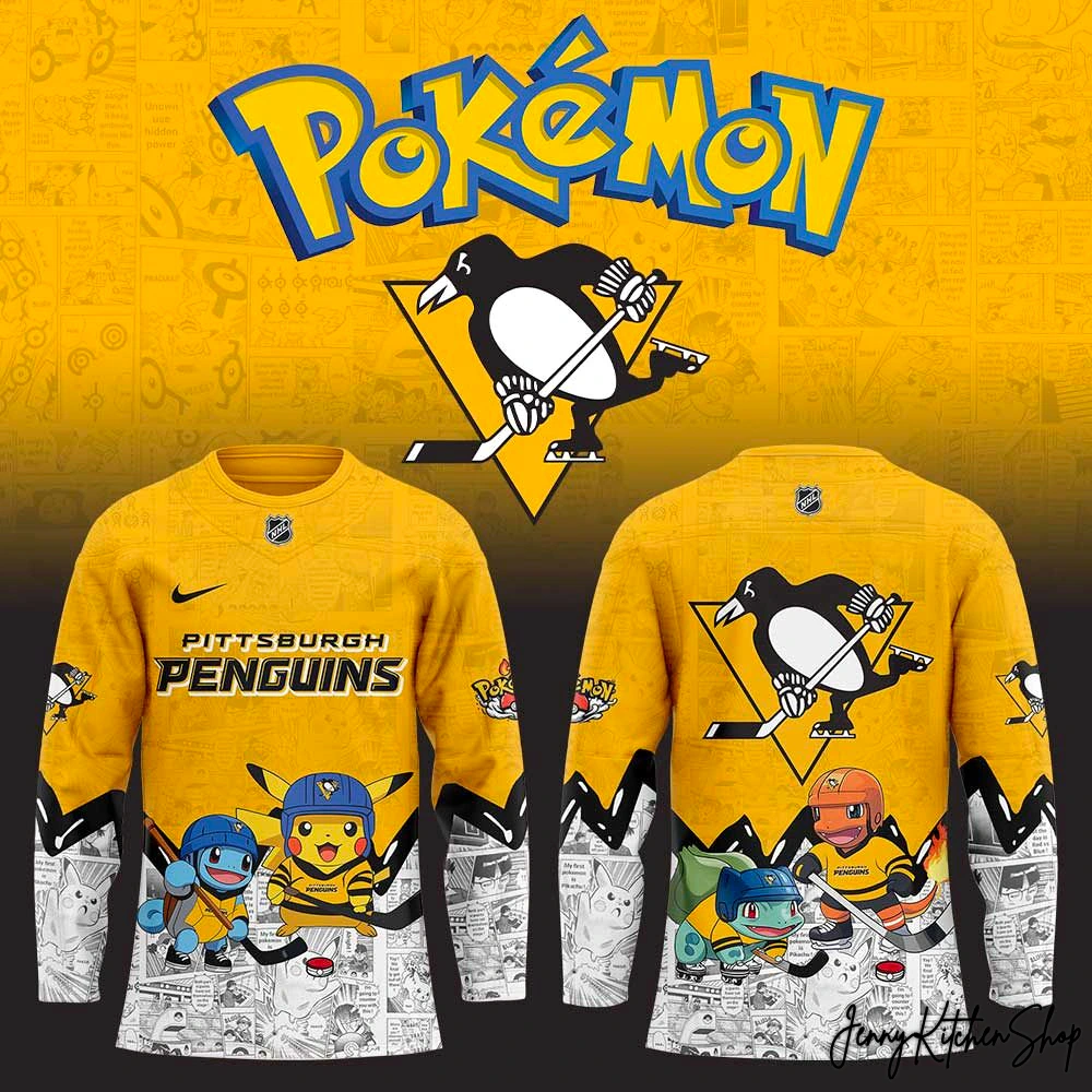 Pittsburgh Penguins x Pokémon 2025-26 Limited Hockey Jersey Pittsburgh Penguins x Pokémon 2025-26 Limited Hockey Jersey