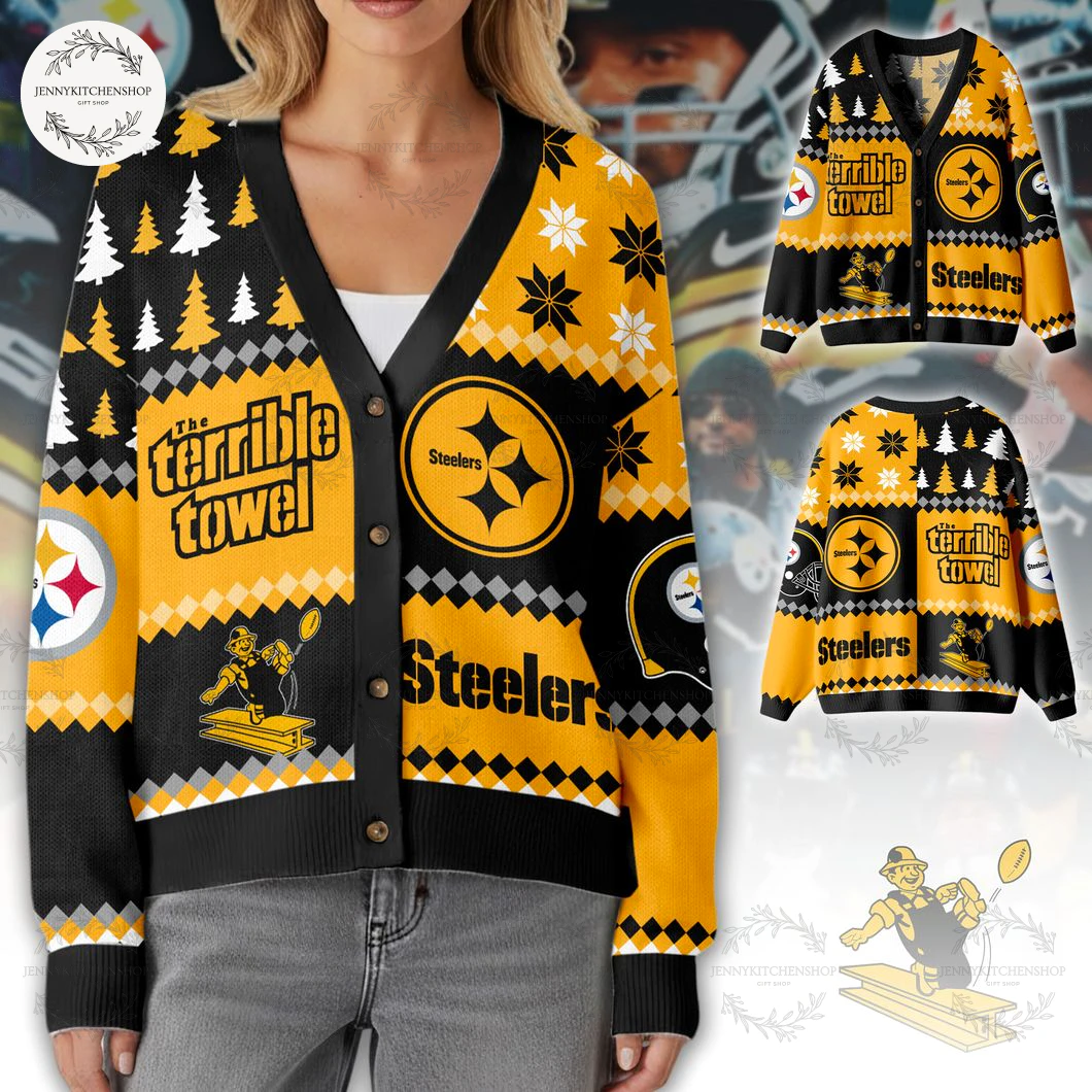 Pittsburgh Steelers For Women Cardigan Sweater