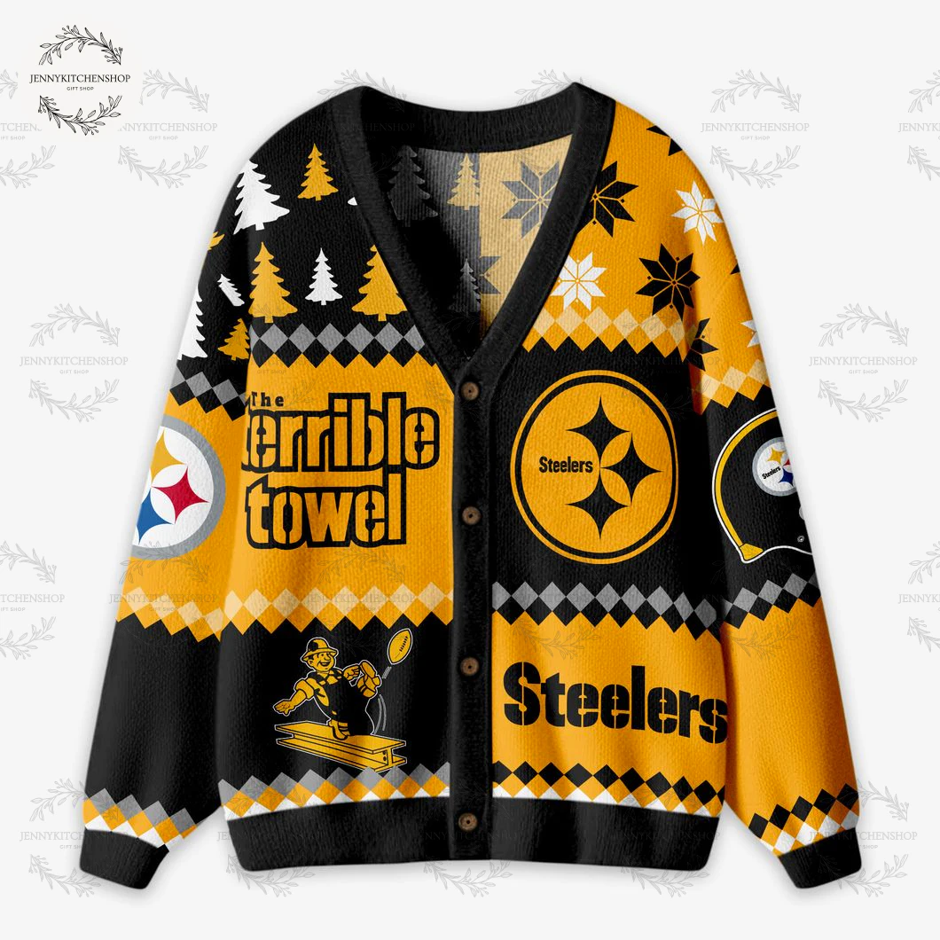 Pittsburgh Steelers For Women Cardigan Sweater