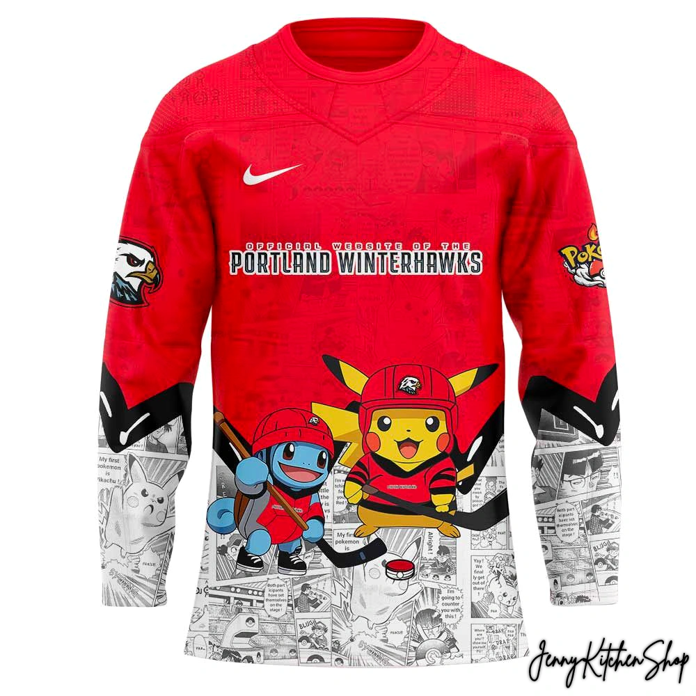 Portland Winterhawks x Pokémon 2025 Hockey Jersey