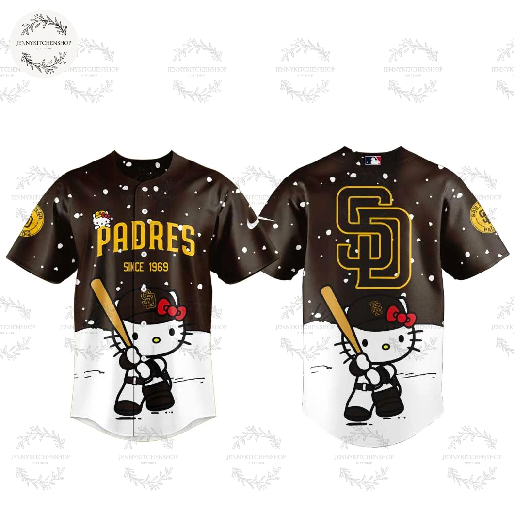 San Diego Padres x Kitty Gift For Christmas 2025 Baseball Jersey