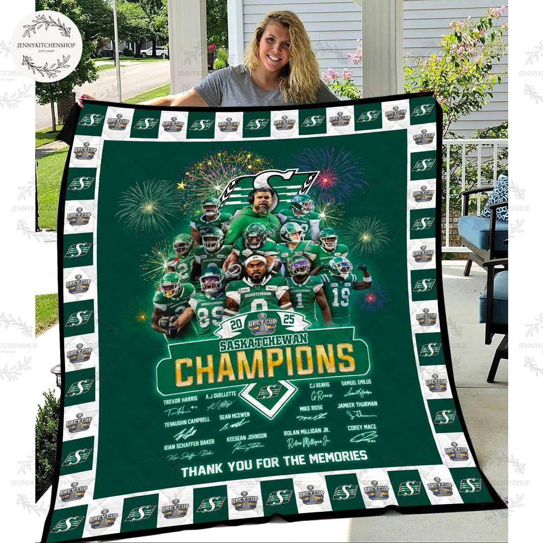 Saskatchewan Roughriders 2025 Champions Limited Fleece Blanket