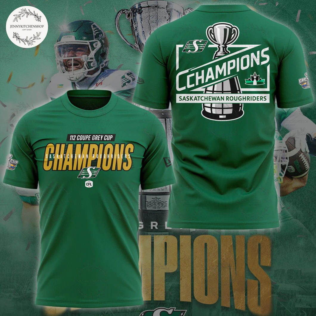 Saskatchewan Roughriders 2025 Grey Cup Champions Limited T-Shirt