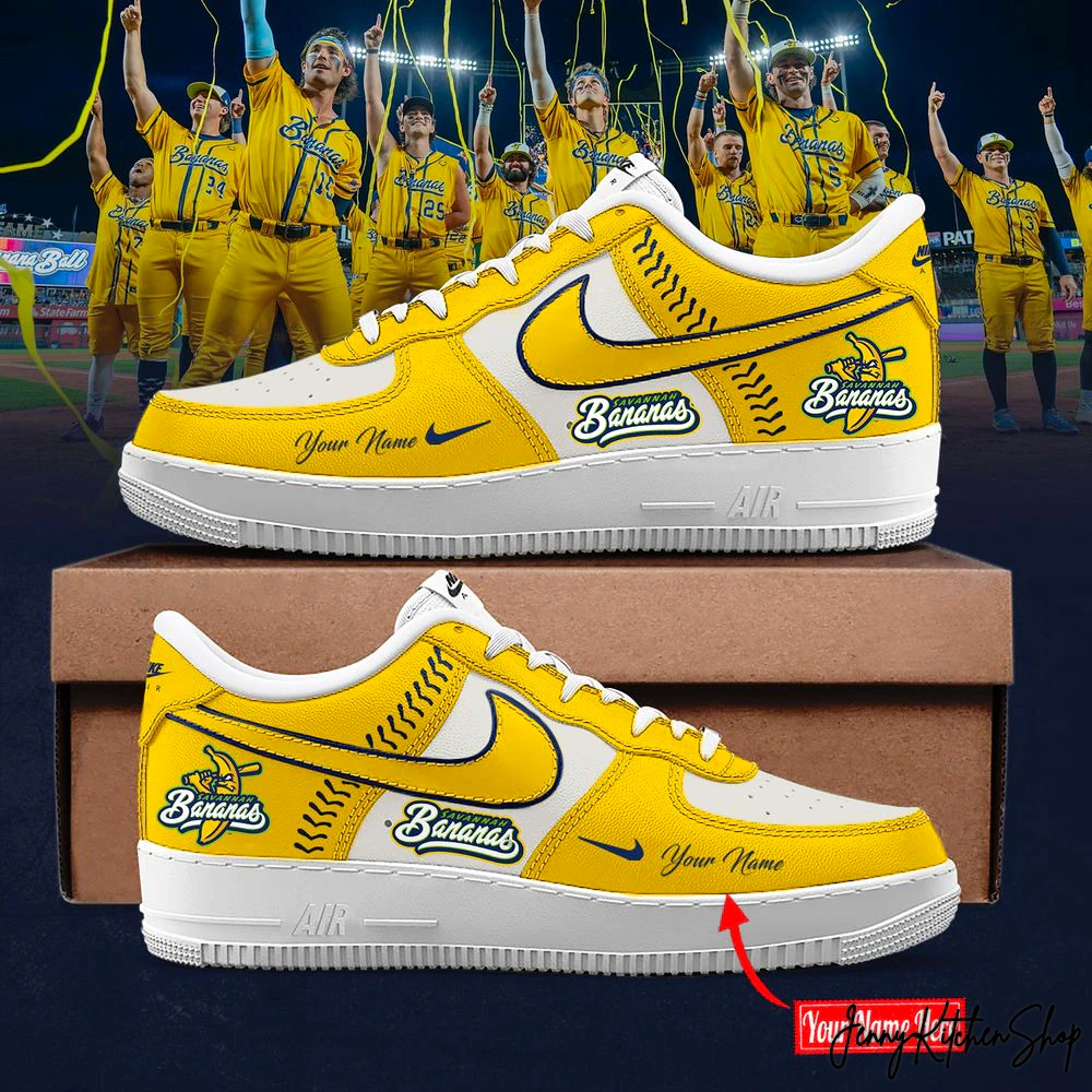 Savannah Bananas For Fans Limited Air Force 1 Shoes