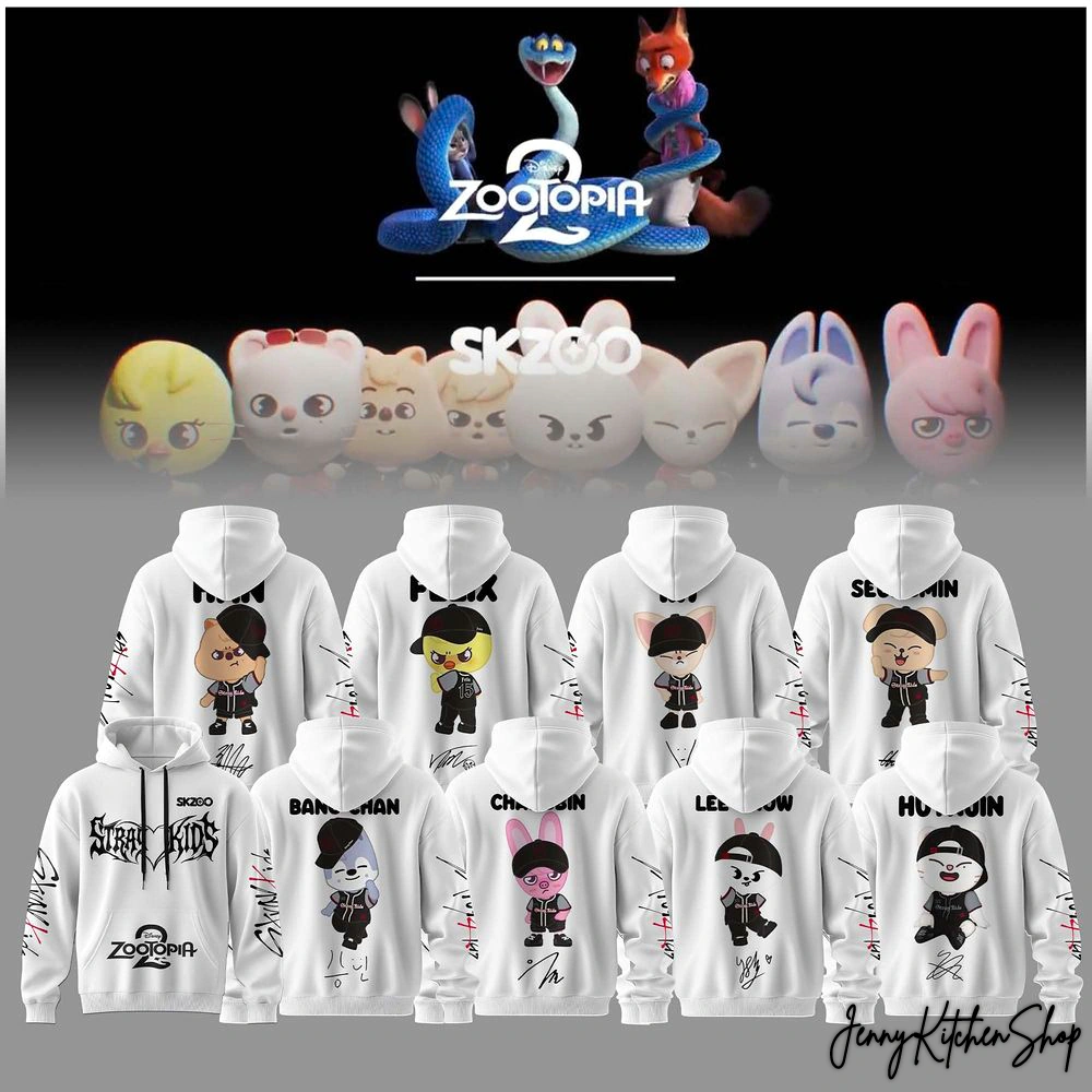 SKZOO x Zootopia 2 New Edition White Hoodie