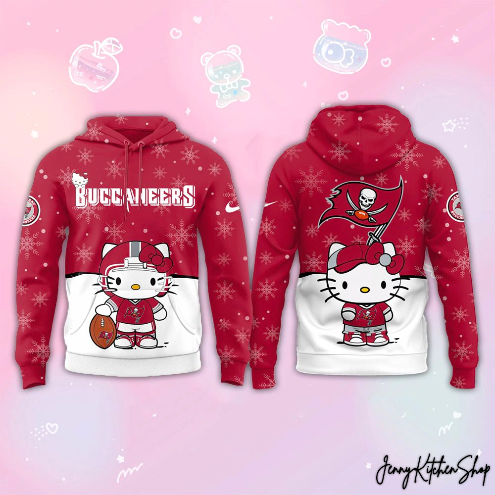 Tampa Bay Buccaneers x Hello Kitty Cute Christmas Hoodie