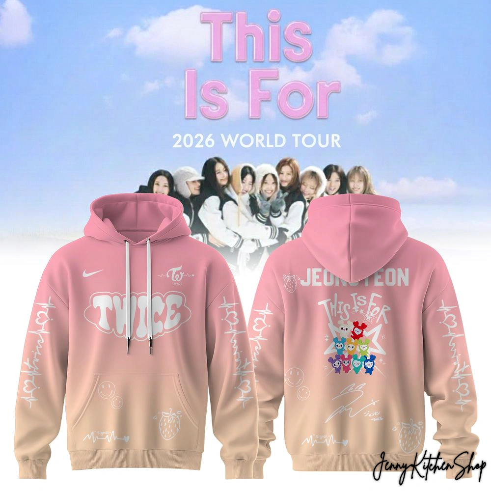 Twice 2026 World Tour All Teams Pink Hoodie