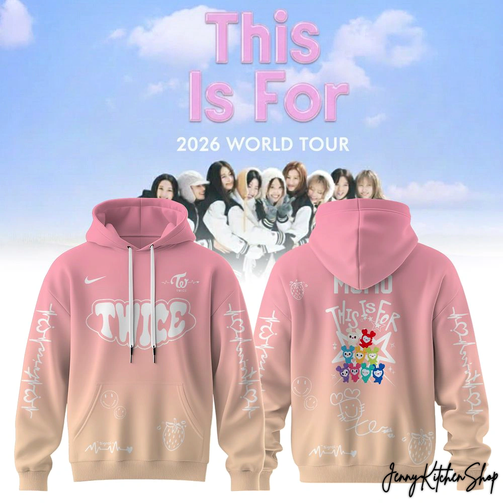 Twice 2026 World Tour All Teams Pink Hoodie