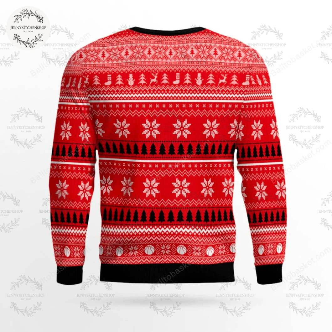 Ugly Christmas Sweater for Basketball Fans