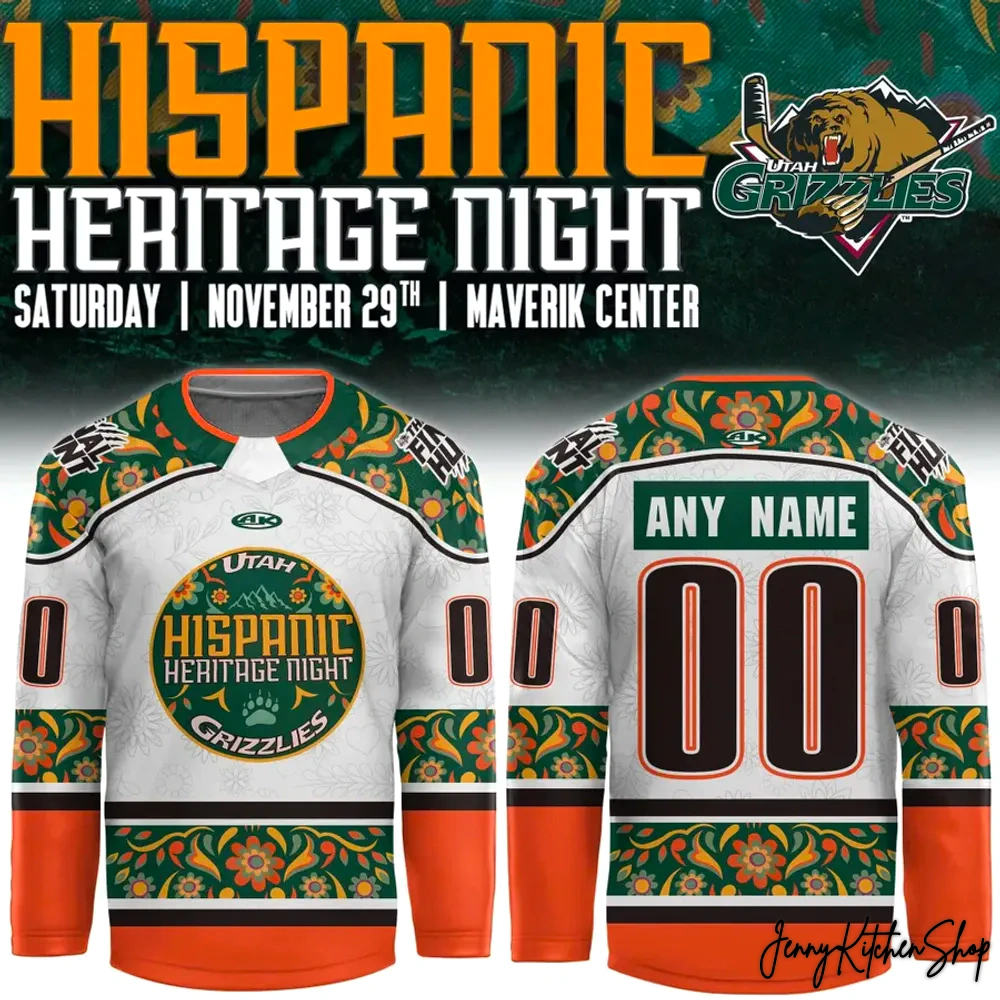 Utah Grizzlies 2025 Hispanic Heritage Night Jersey Utah Grizzlies 2025 Hispanic Heritage Night Jersey