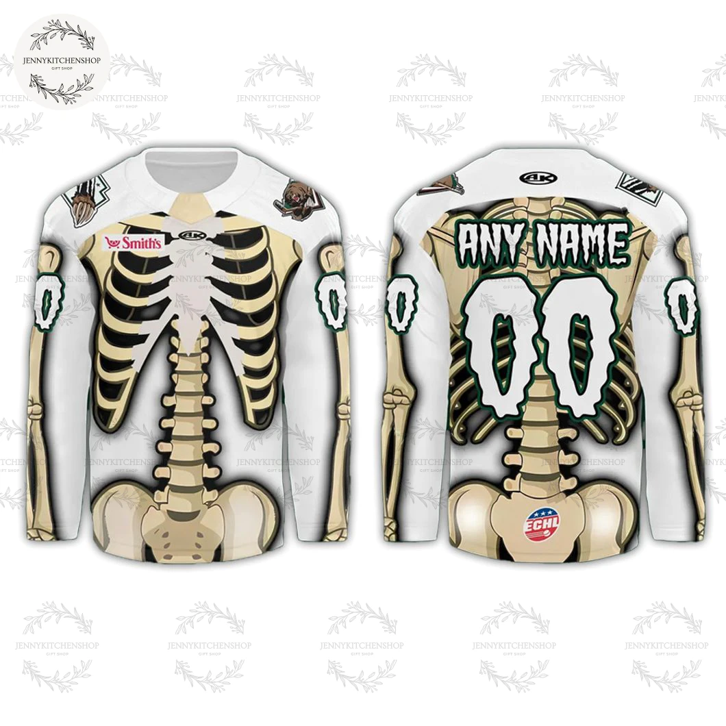 Utah Grizzlies Skeleton Jersey 2025 Limited Hockey Jersey Utah Grizzlies Skeleton Jersey 2025 Limited Hockey Jersey