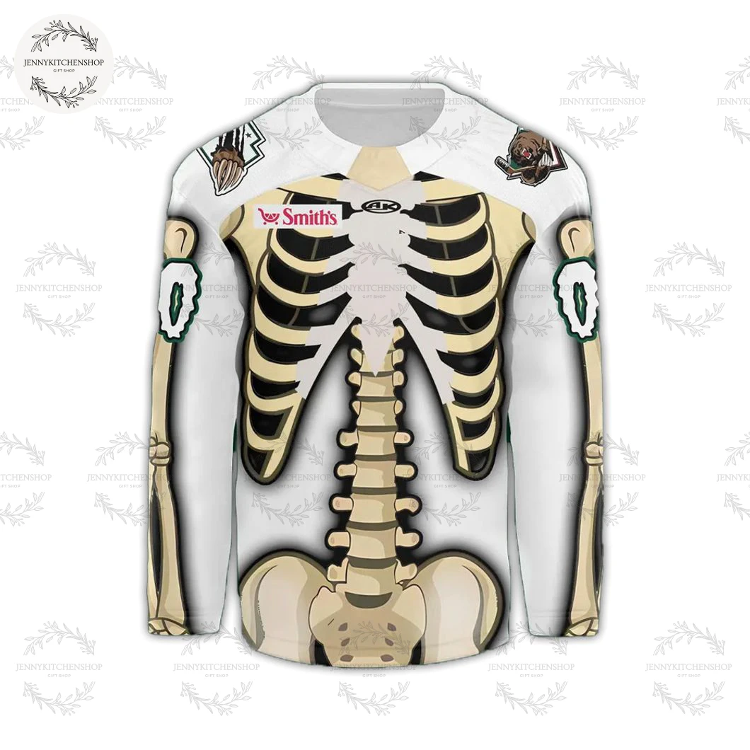 Utah Grizzlies Skeleton Jersey 2025 Limited Hockey Jersey