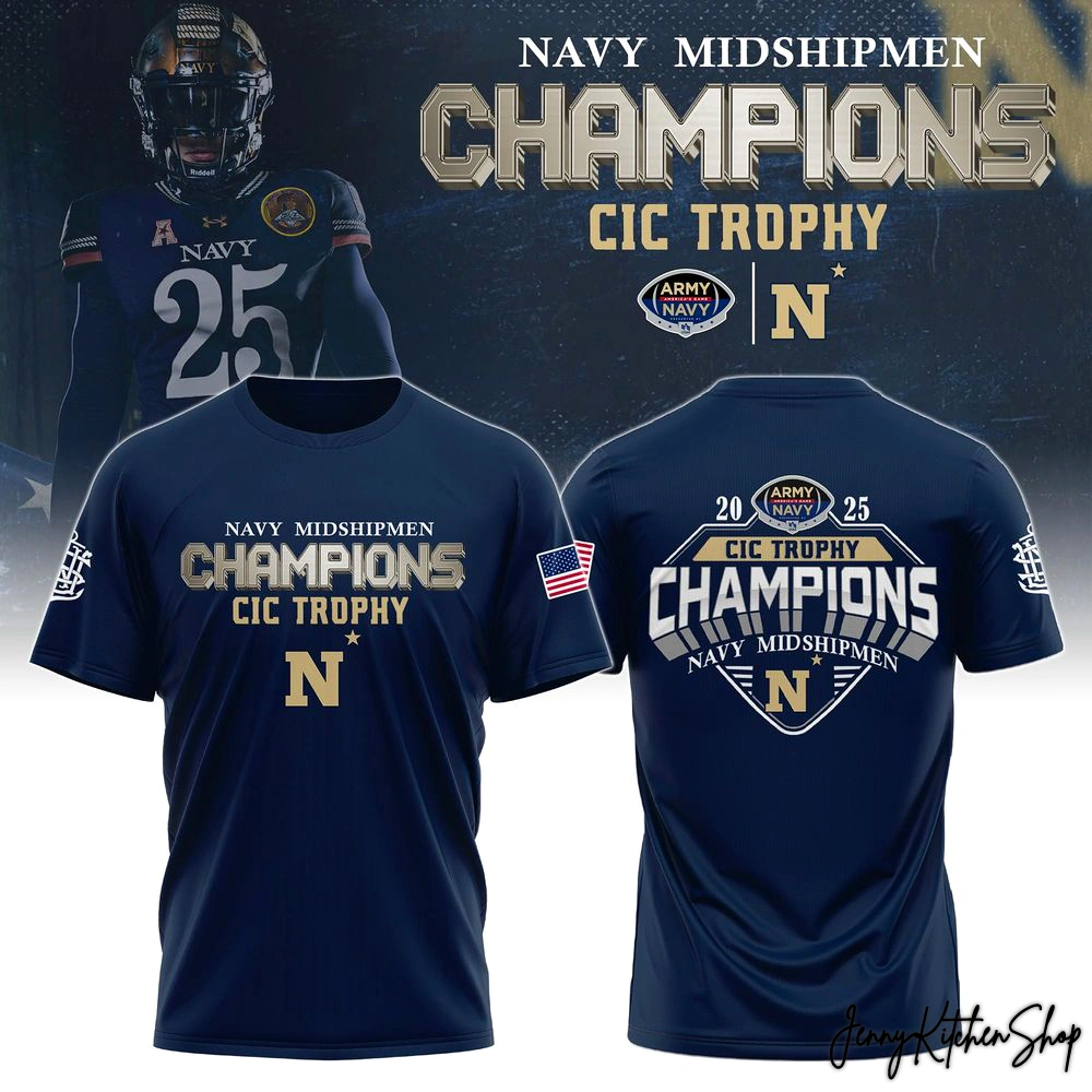 2025 Navy Midshipmen CIC Champions Limited Hoodie