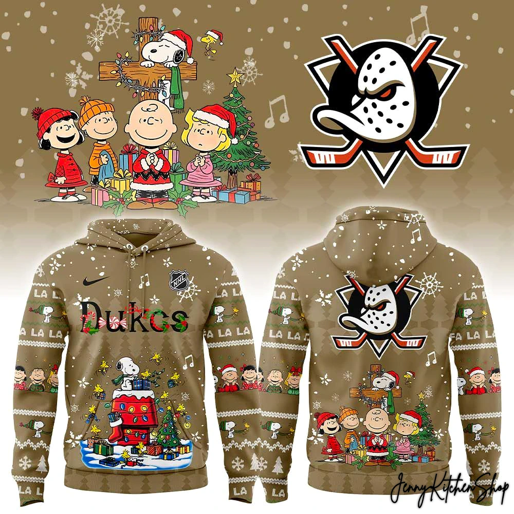 Anaheim Ducks Peanuts Christmas Hoodie